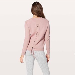 Lululemon Tied to You Sweater Misty Pink